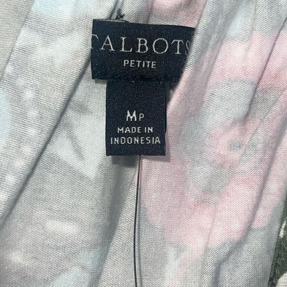 NWT- Talbots Jacobean Floral Jersey Halter maxi dress. Size PM - Picture 8 of 15